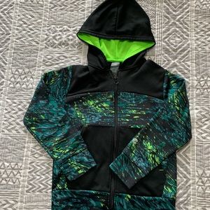 Green blue and black boys hoodie